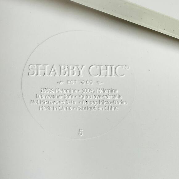 NEW Shabby Chic Set (6) Melamine DINNER PLATE 10.5" Honey Bee Hive Honeycomb NWT - Picture 4 of 6